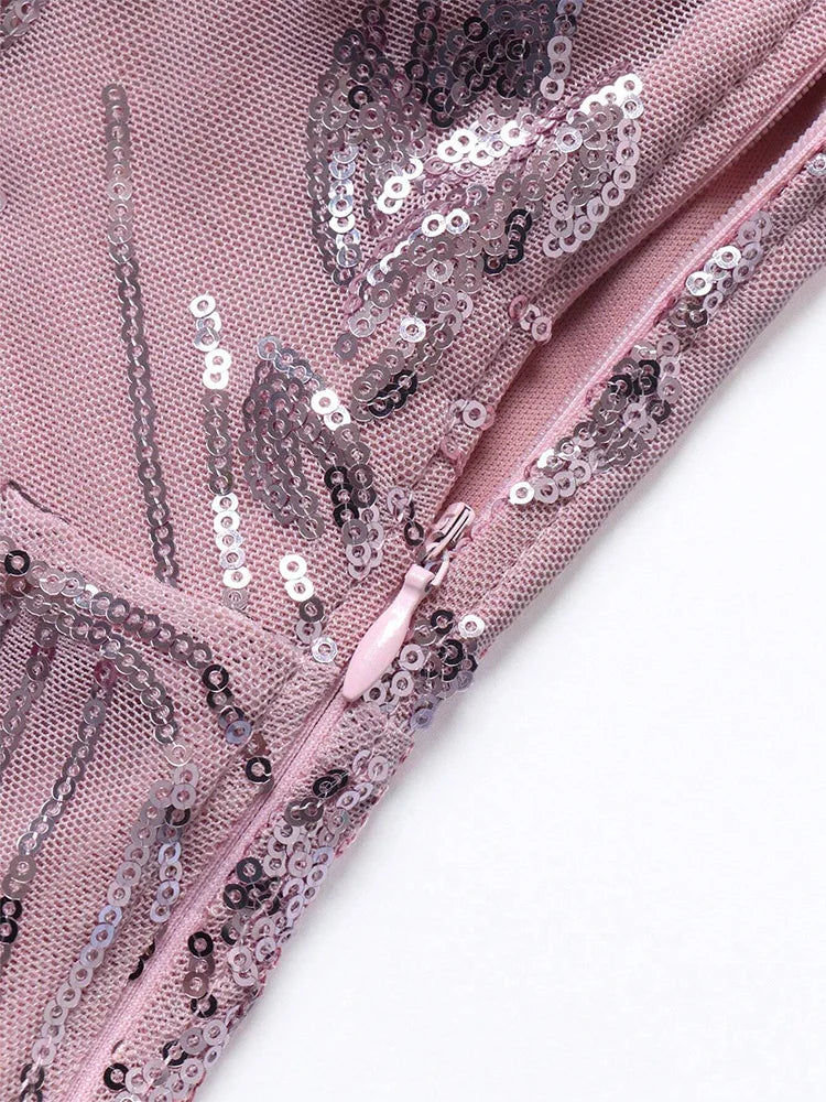 TOLEEN 2024 New Luxury Elegant Sequin Long Maxi Gown Dresses Women's One Shoulder Sparkle Patchwork Formal Party Evening Dress