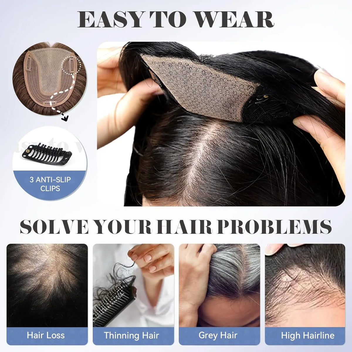 Brown And Blonde Highlighted Lace Front Hair Topper For Women
