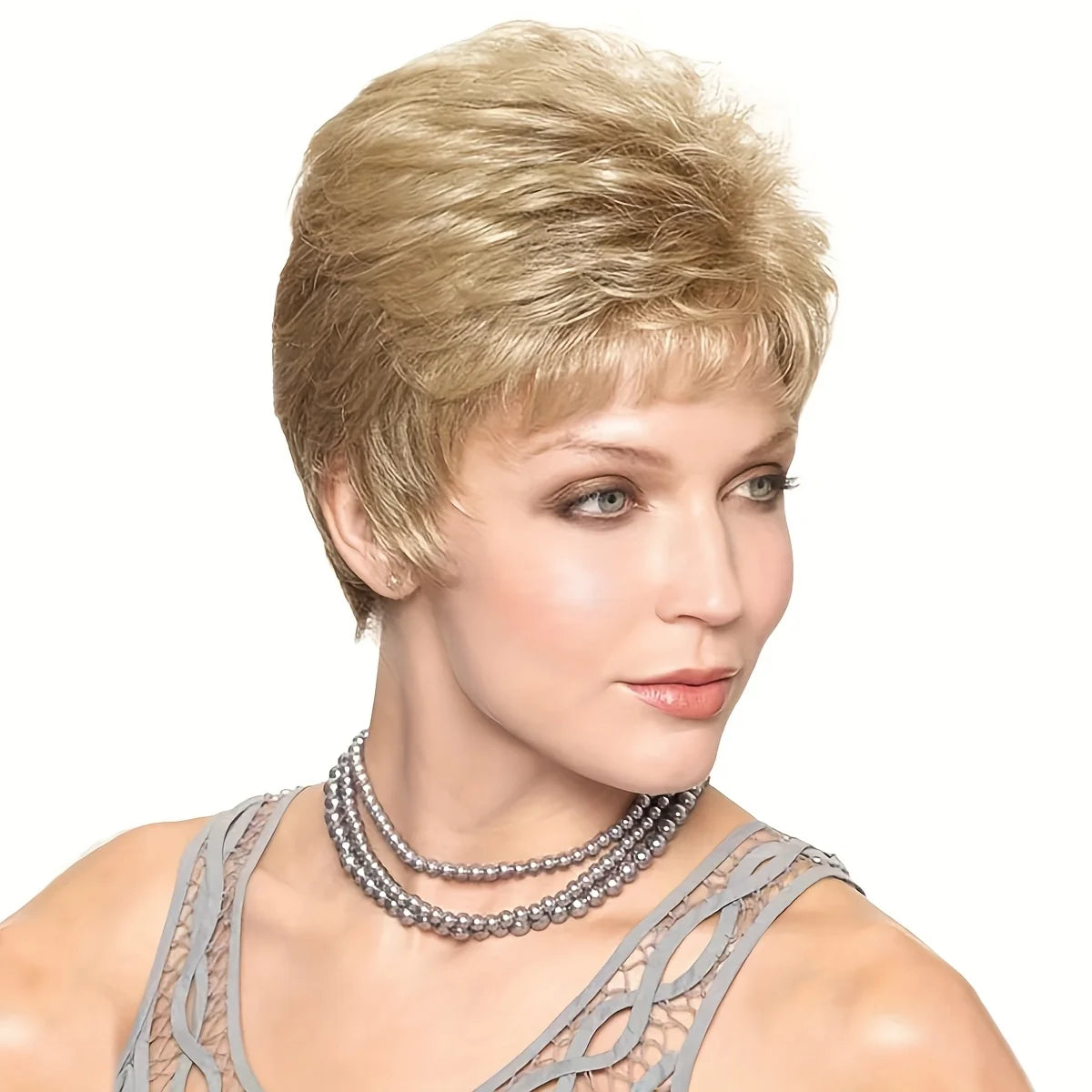 Short Heat Resistant Straight Synthetic Wig for Women