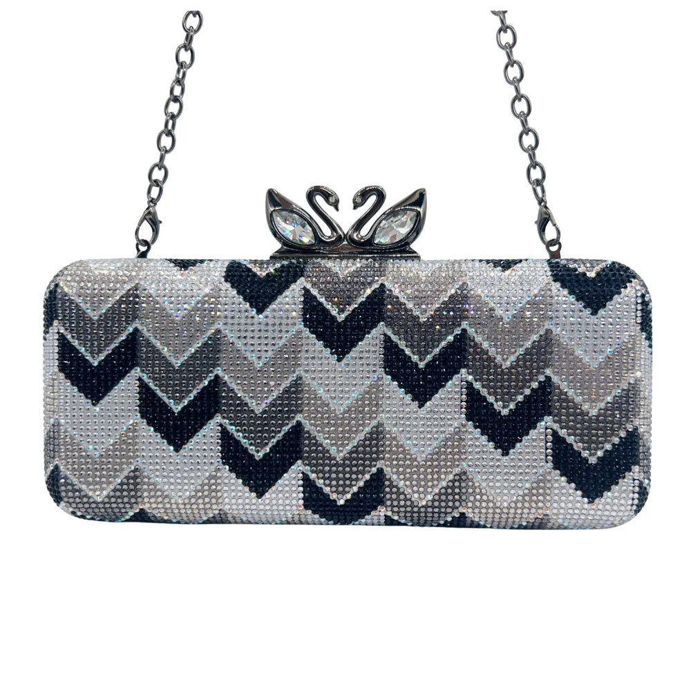 Shiny Rhinestone Clutch Handbag for Women Party Occasions
