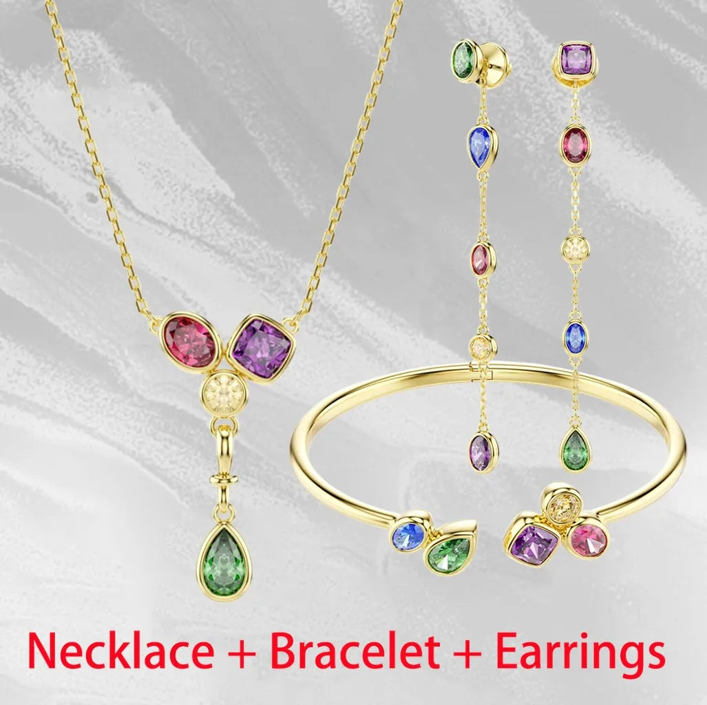 Dazzling Zircon Crystal Statement Necklace for Women