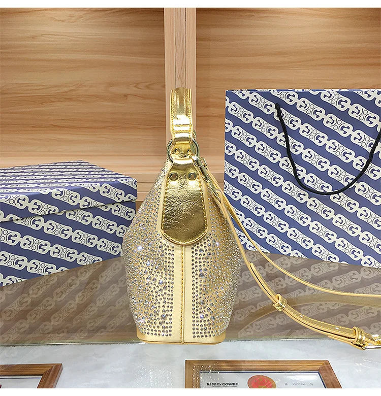Large Capacity Rhinestone Evening Handbag for Women