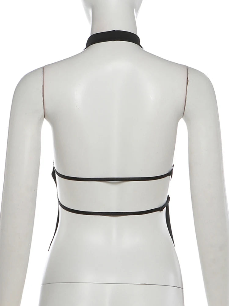 Fashion Halter Backless Stretch Tank Top for Women