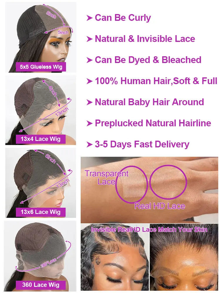 Glueless Deep Wave Water Curl Wig