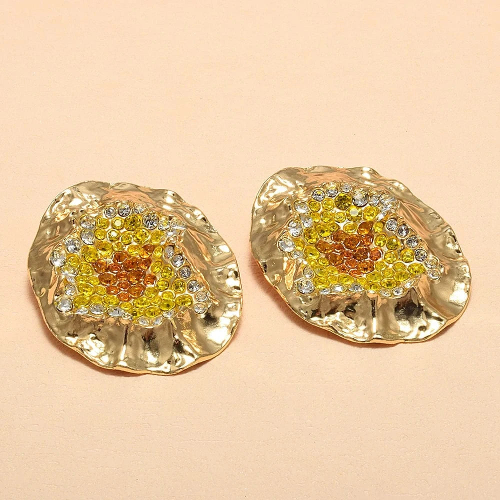 Statement Metal Earrings Trendy Drop Earrings Elegant Popular Earrings Female Accessories Wholesale