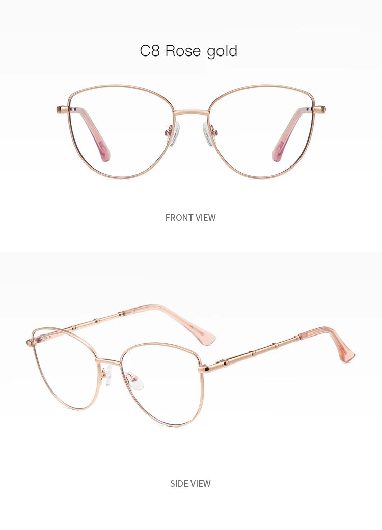 Spring Hinge Cat Eye Prescription Glasses for Women