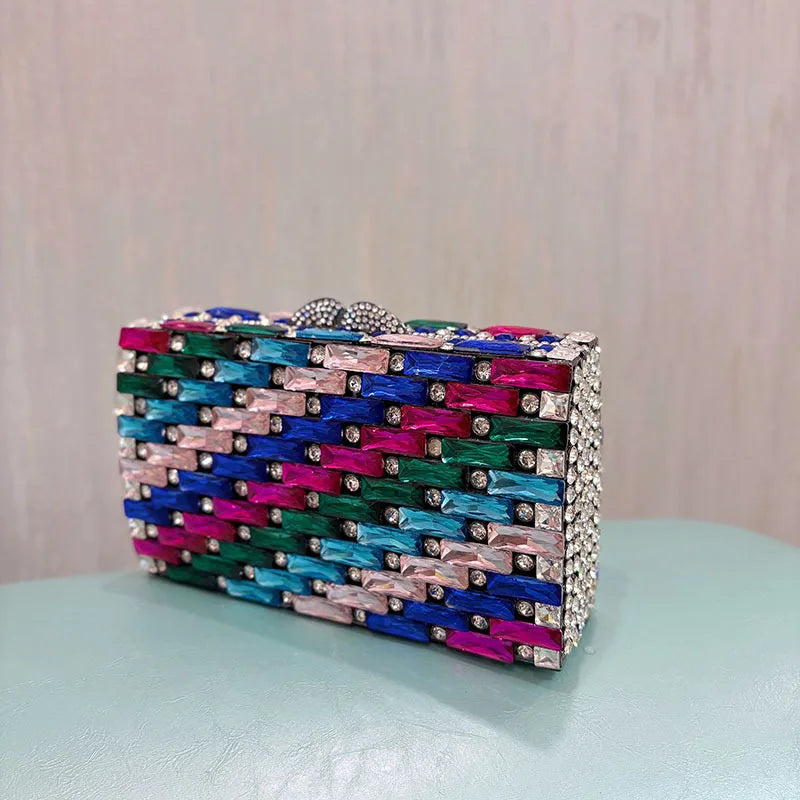 Luxury Rhinestone Evening Clutch Shoulder Bag for Women