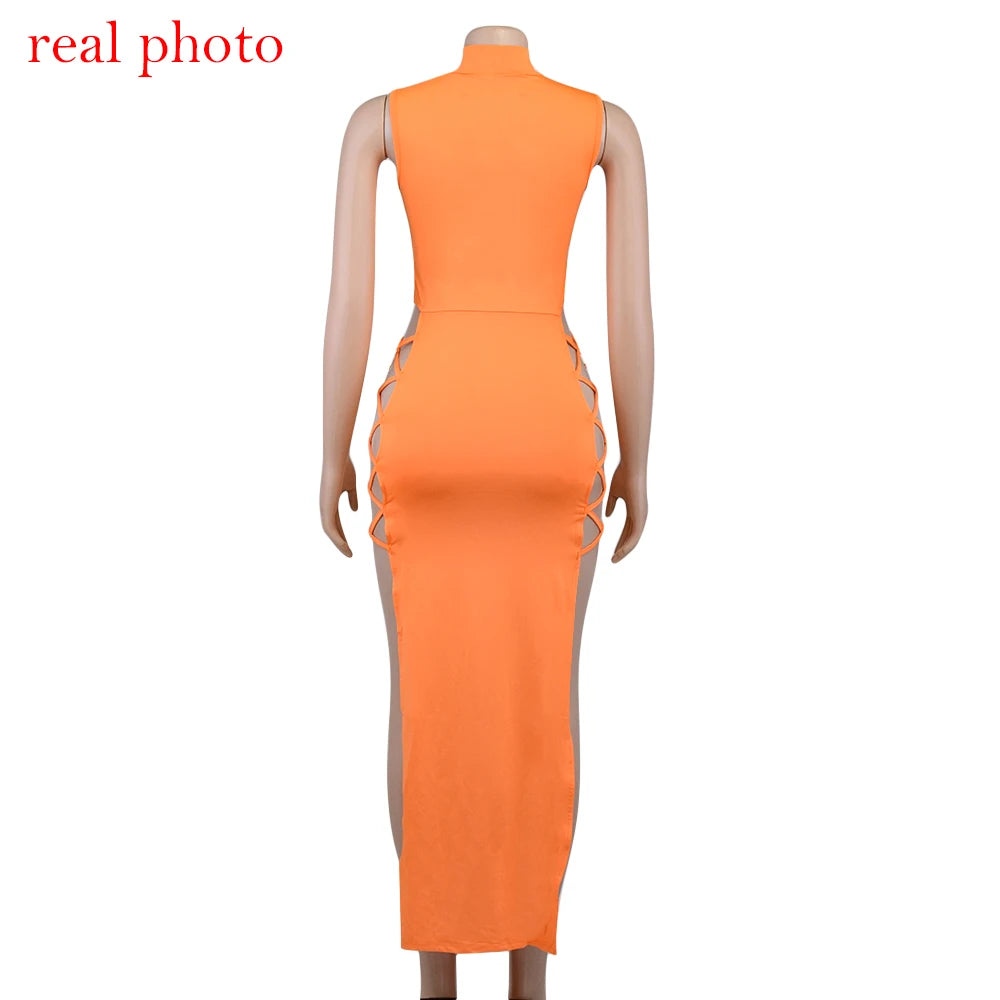 Cryptographic Elegant Black Sleeveless Bandage Sexy Dress for Women Club Party Backless Tank Dresses Skinny Fashion Summer 2025