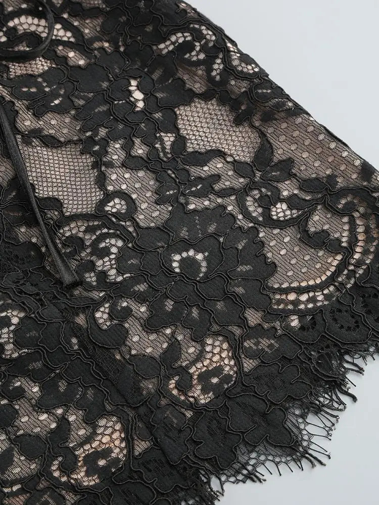 Lace Patchwork Corset Dress