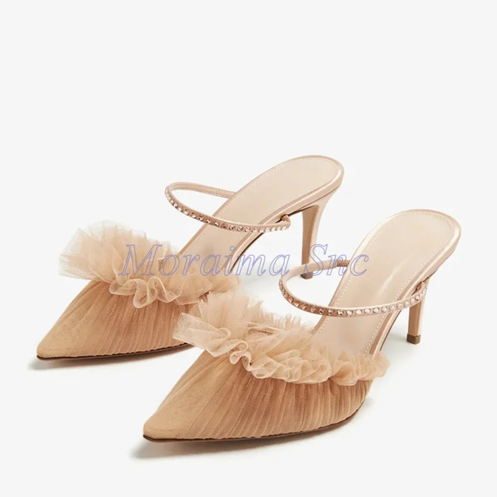 Studded Western Buckle Mules