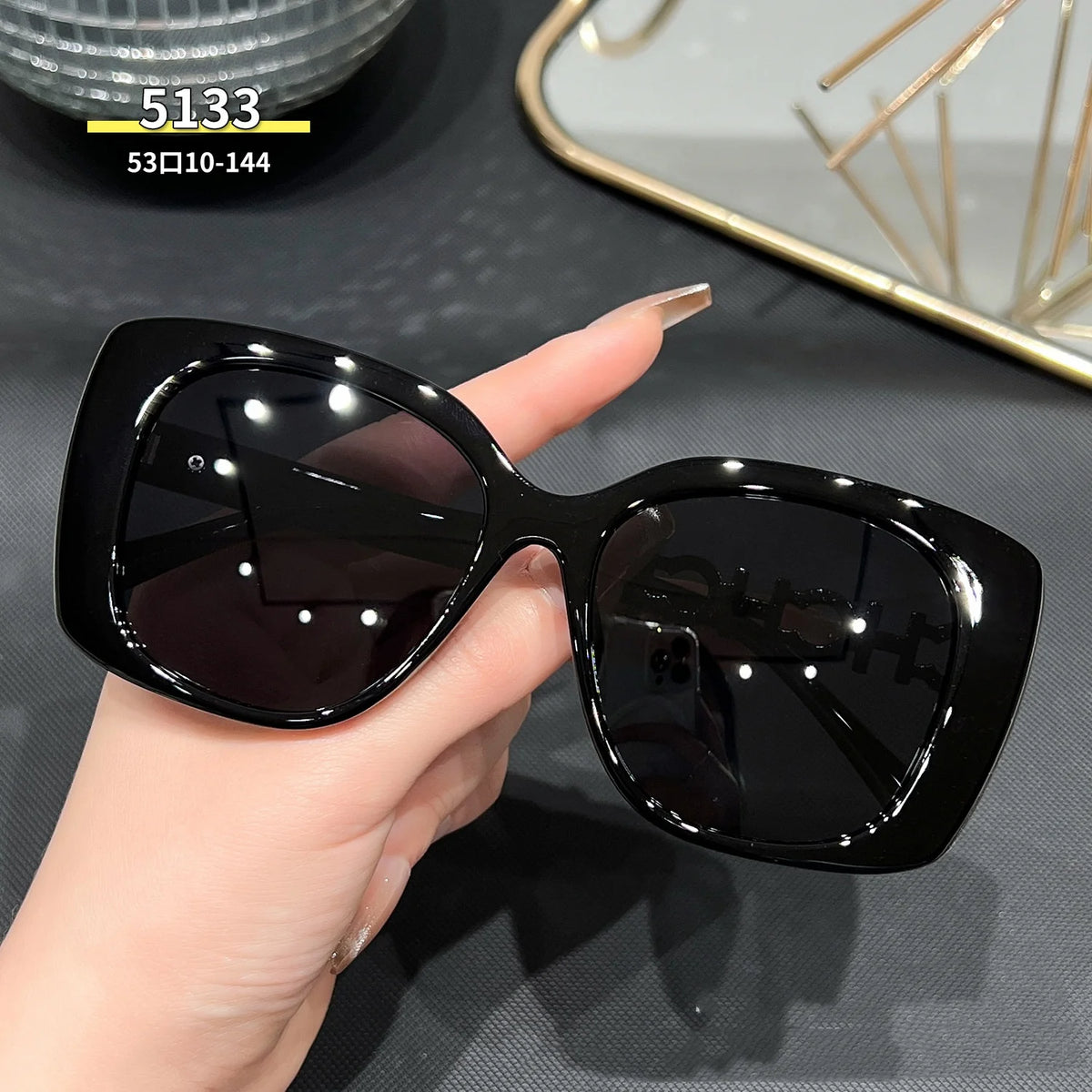 Black Full Frame Cat Eye Sunglasses