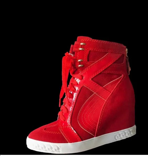 Casual Patchwork Buckle Strap Hollow Out Wedge Ankle Boots for Women