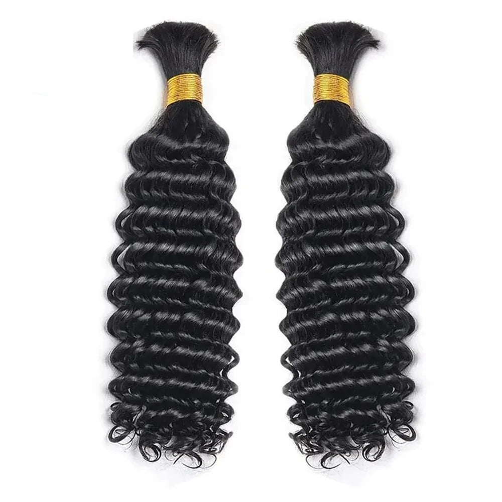 Ombre Deep Wave Human Hair Braiding Extensions for Women