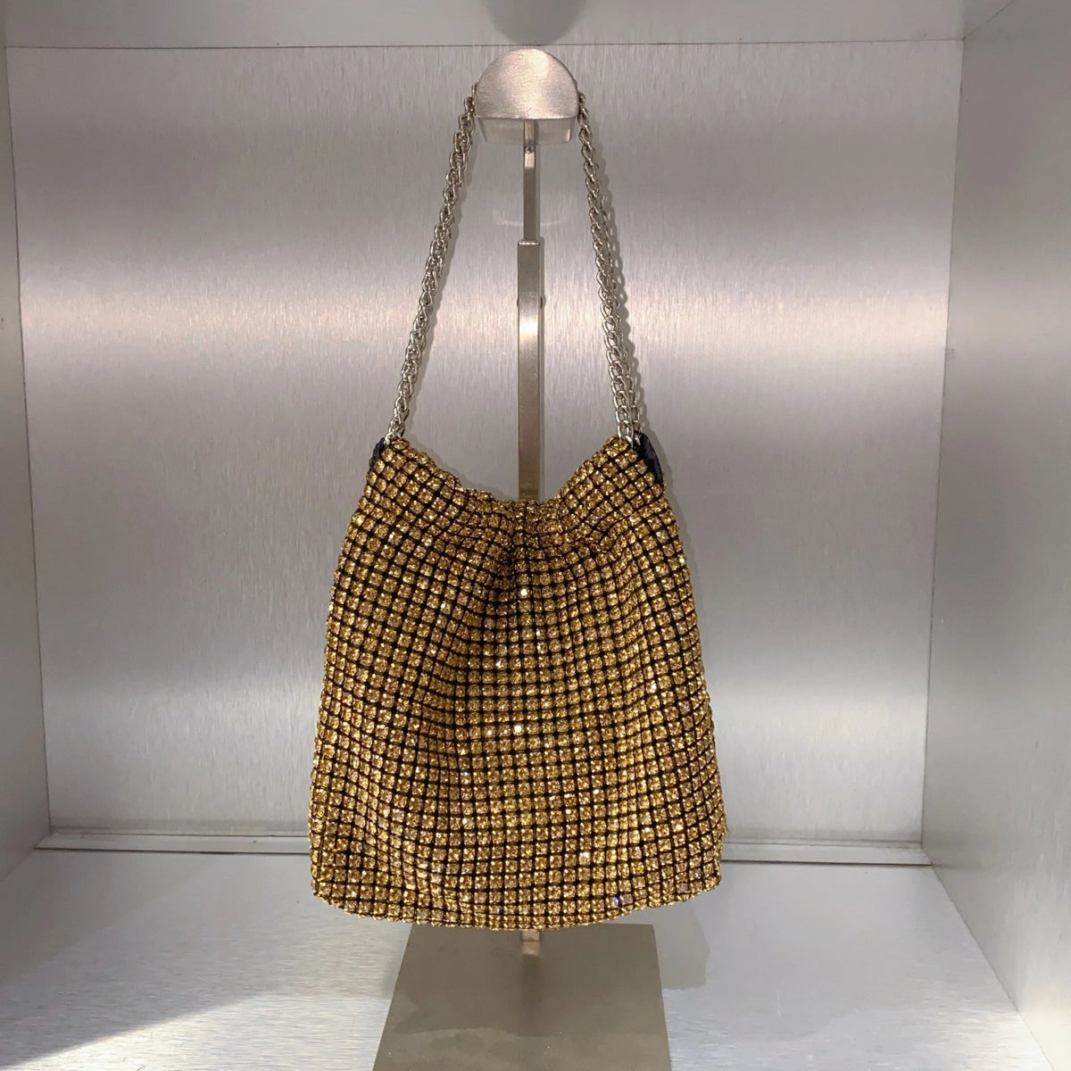 Diamond Encrusted Small Square Shoulder Bag for Women