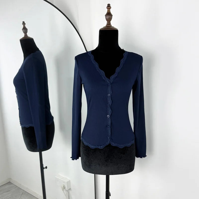 Solid Color Casual Cropped Knit Cardigan For Women