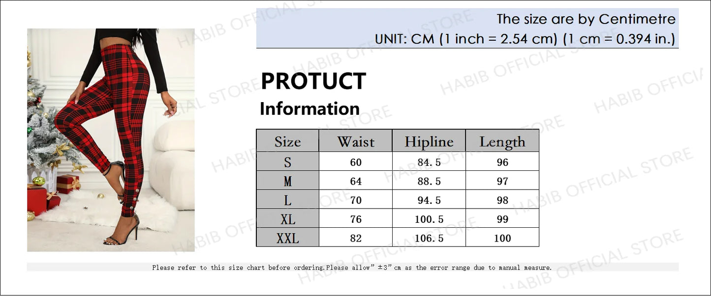 Women Christmas Pajama Pants Red Autumn Winter Plaid Printed Pants Fashion Casual Pencil Pants Clothing Streetwear American