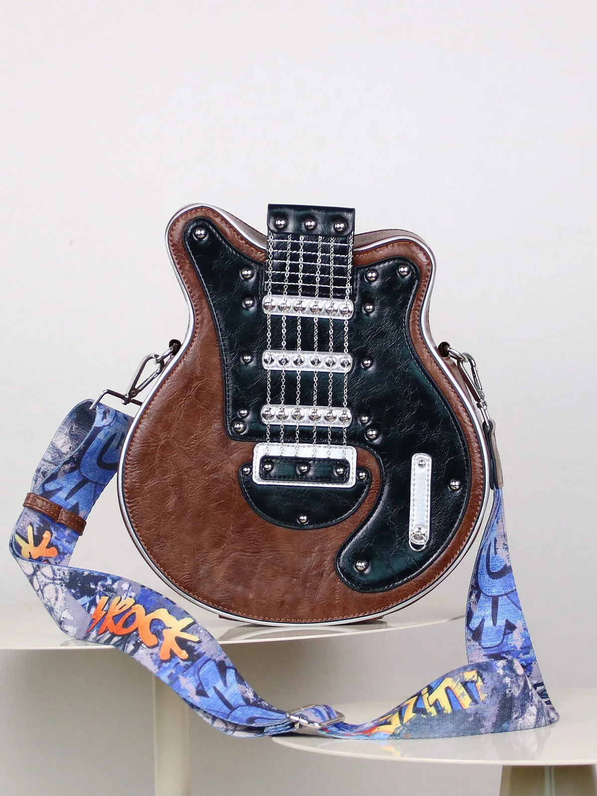 Y2K Guitar Shaped Crossbody Bag