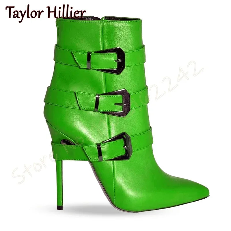 Suede Pointed Toe Stiletto Heel Ankle Boots for Women