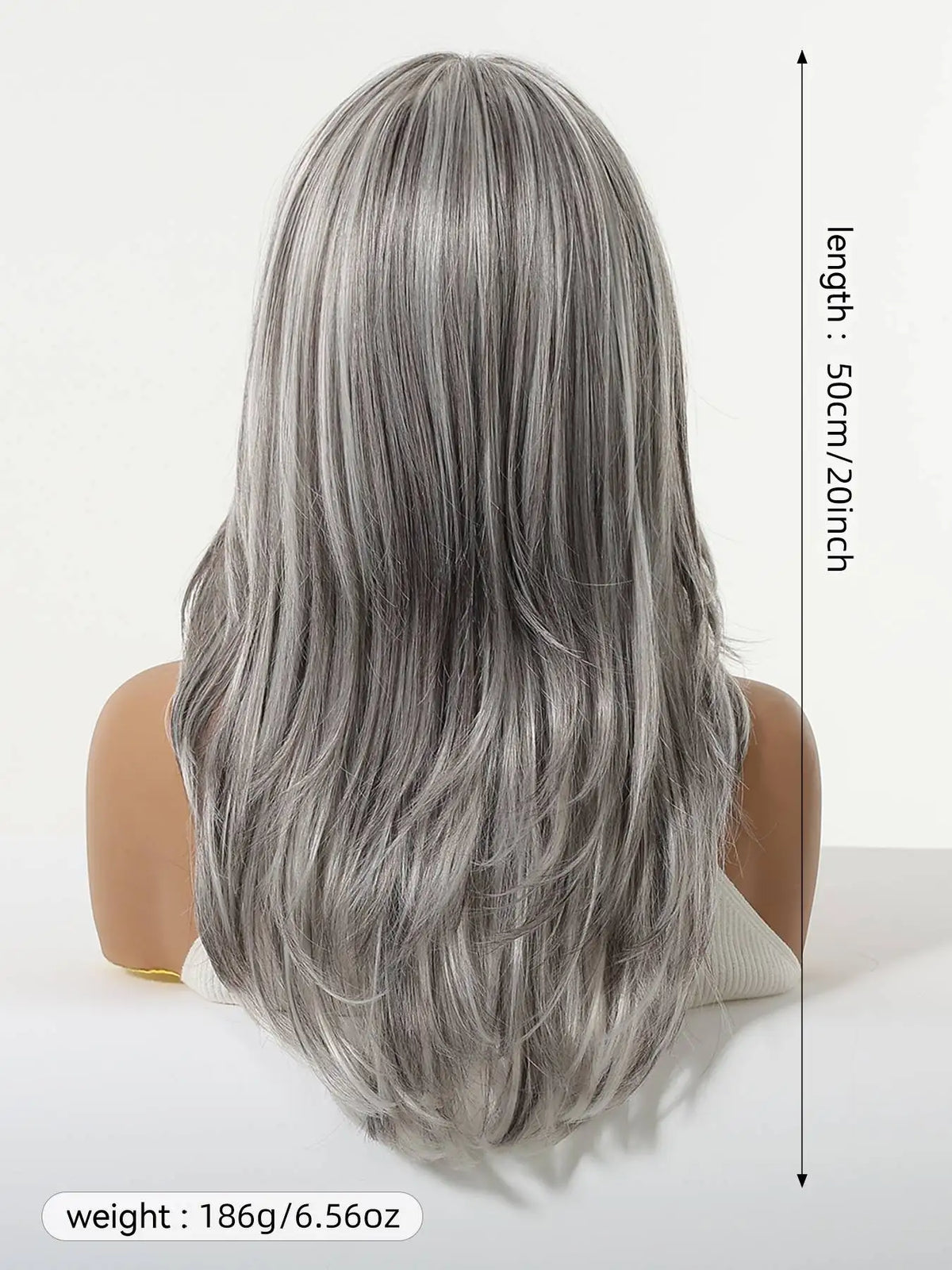 Long Silver Grey Lace Front Wig With Realistic Pre Plucked Hairline for Women
