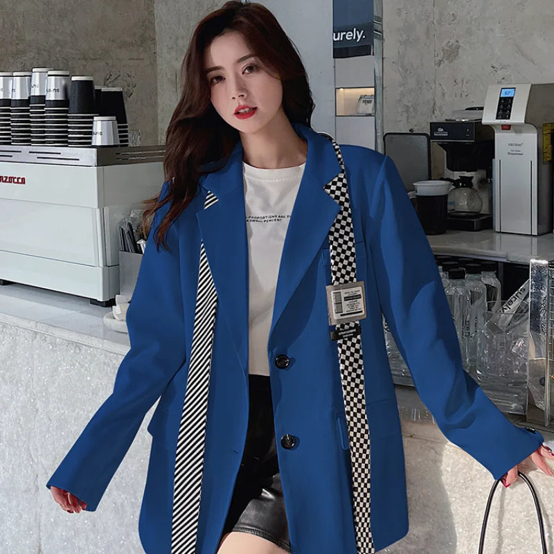Jacket For Women Casual Long Trend Blazers Luxury Women's Clothing High Quality Clearance Korean 2025 Coat Fall Outfits Blazer
