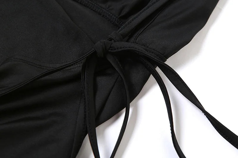 Cryptographic Fashion Draped Deep V Sexy Backless Maxi Dresses Party Club Women Elegant One Shoulder Gown Slip Dresses Ruched