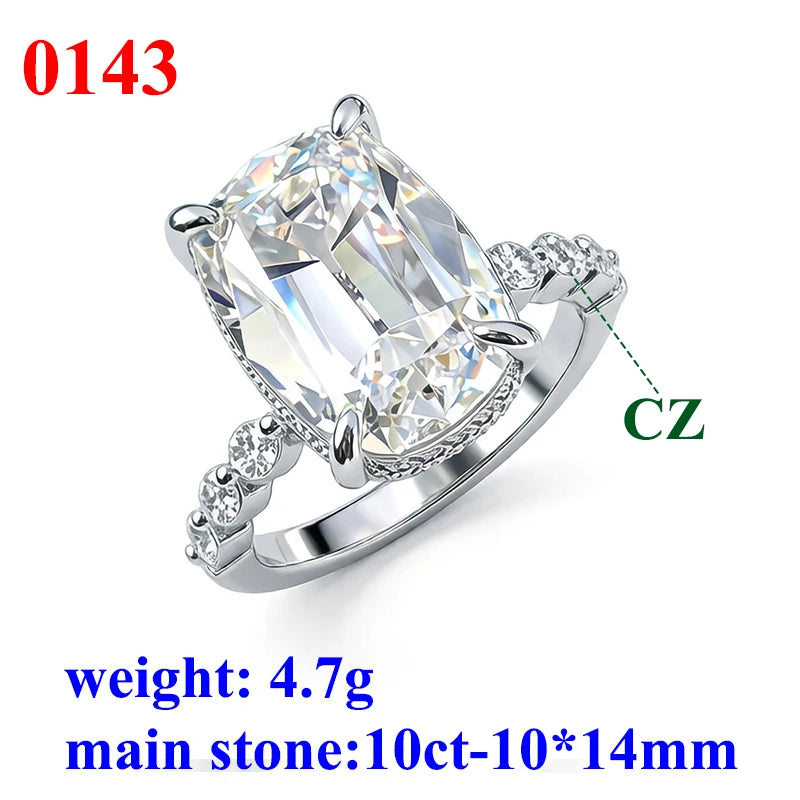 Old European Cut Moissanite Sterling Silver Ring for Women