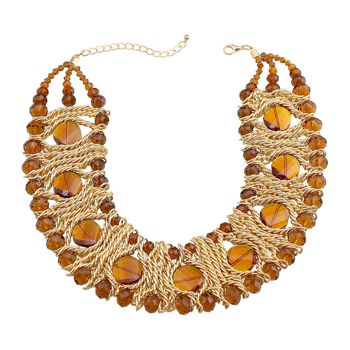 Beaded Crystal Statement Elastic Bracelet for Women