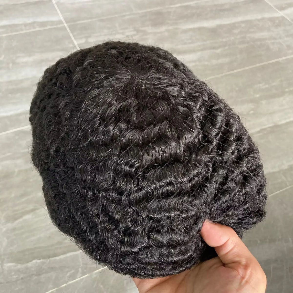 Deep Wave Curly Human Hair Lace Front Toupee for Women