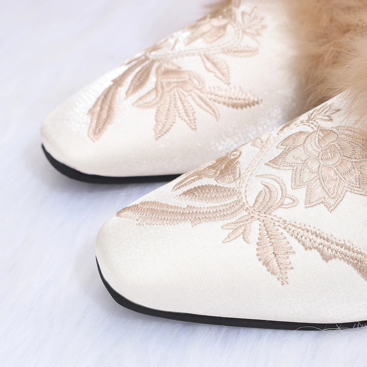 Plush Faux Fur Slippers