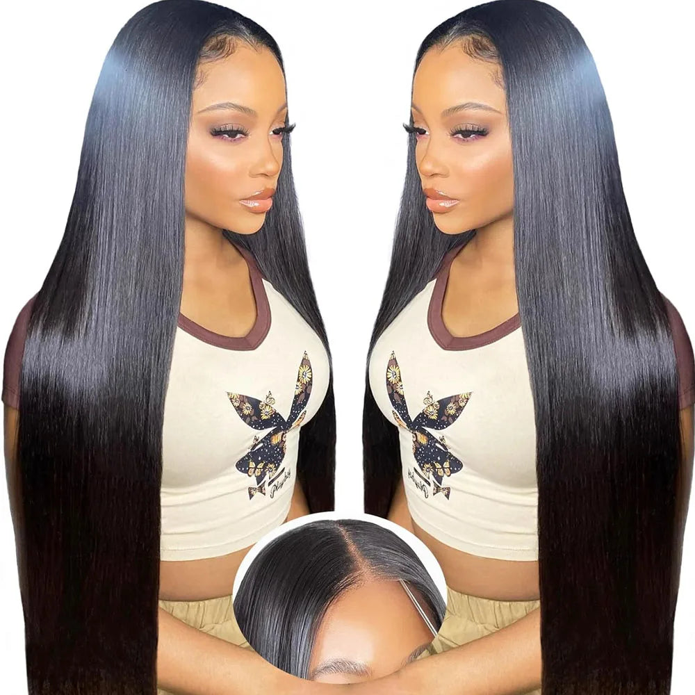 Glueless Straight Human Hair Lace Front Wig for Women