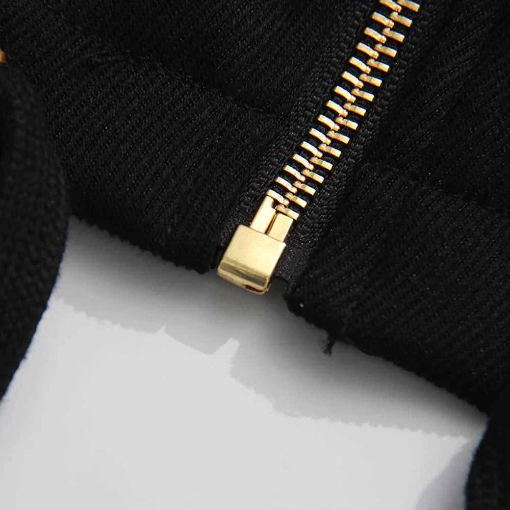 TWOTWINSTYLE Solid Design Sense Loose Jackets For Women Lapel Long Sleeve Spliced Zipper Casual Jacket Female Fashion KJA542480