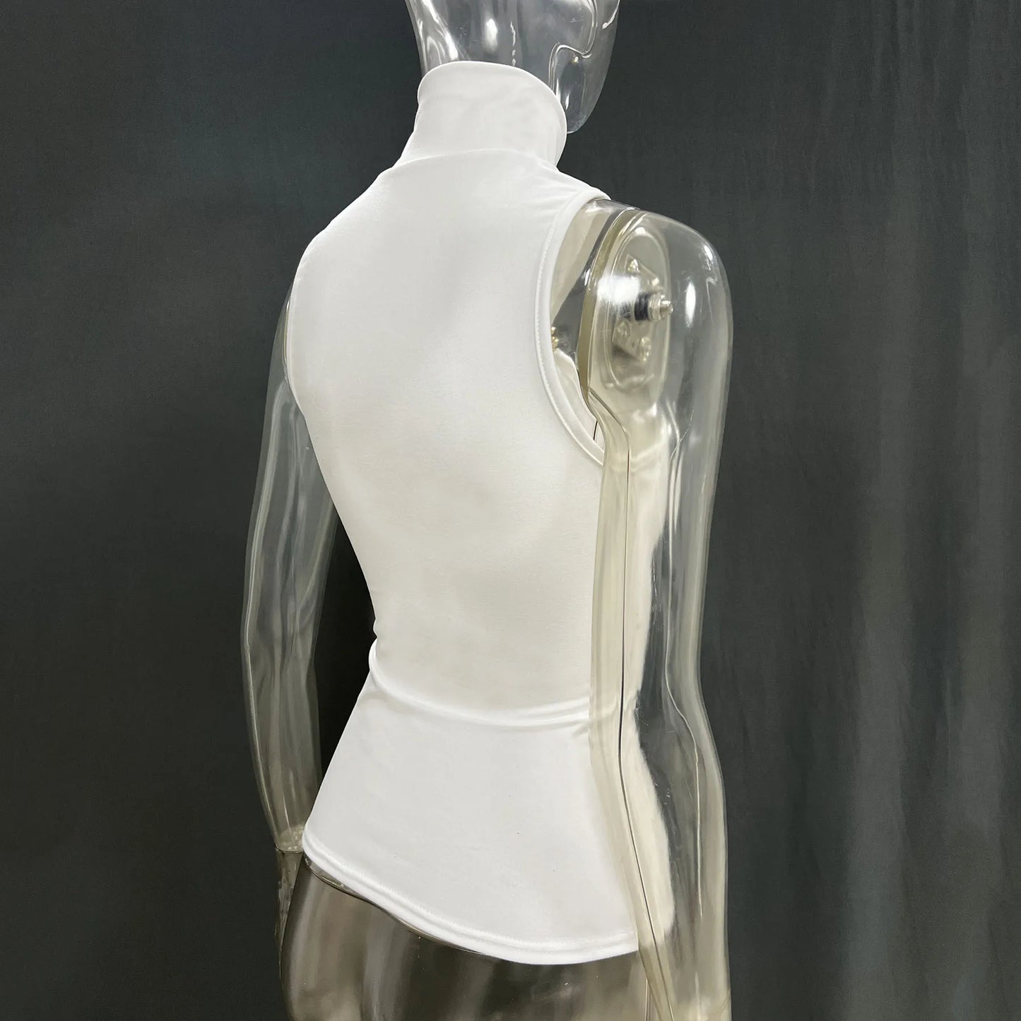 TARUXY Gold Ring Sleeveless Off-shoulder Top Female High Elasticity Fashion Slim Camis Streetwear 2025 New Summer Lady T shirt