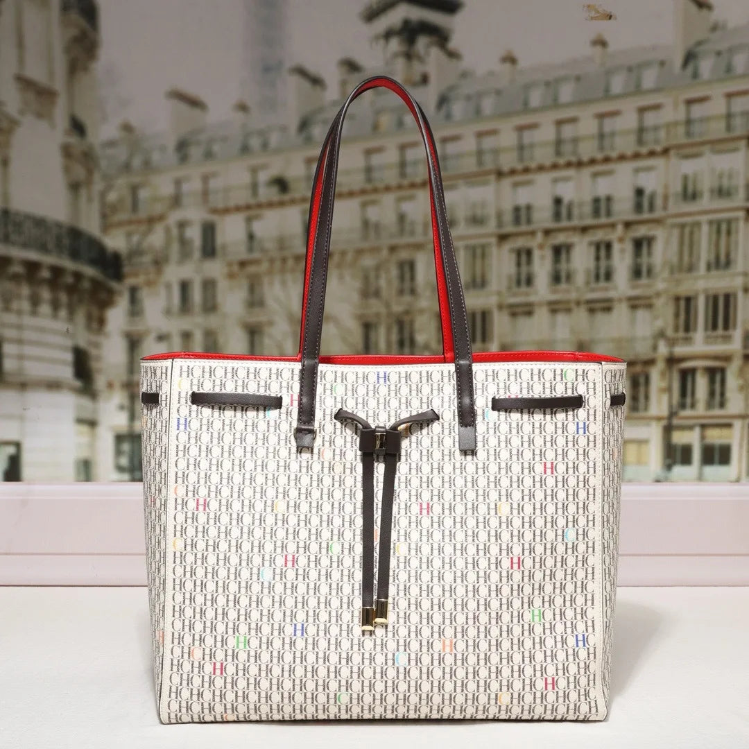 Lightweight Letter Print Shoulder Tote Bag for Women