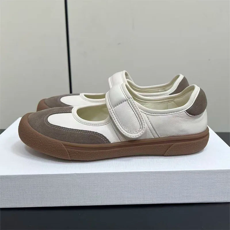 Casual Retro Suede Patchwork Lightweight Flats for Women