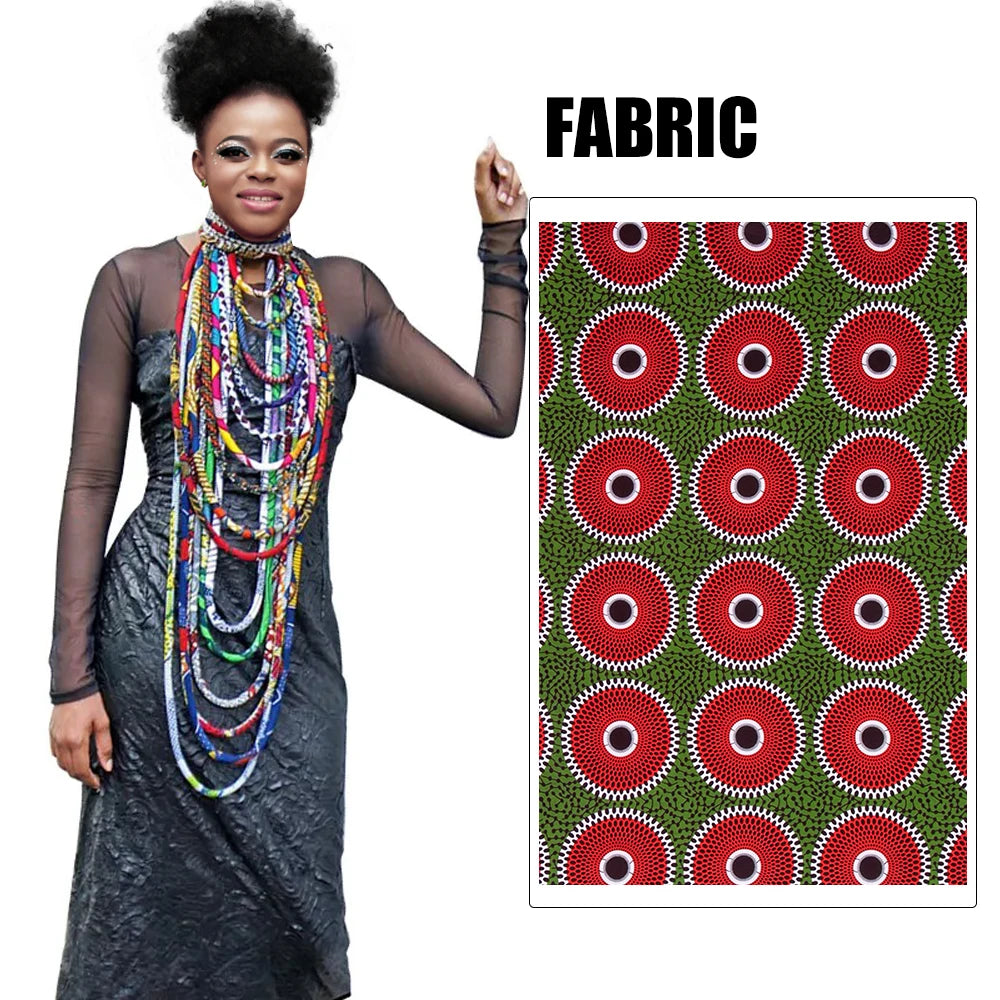Colorful Ankara Wax Print Statement Necklace for Women