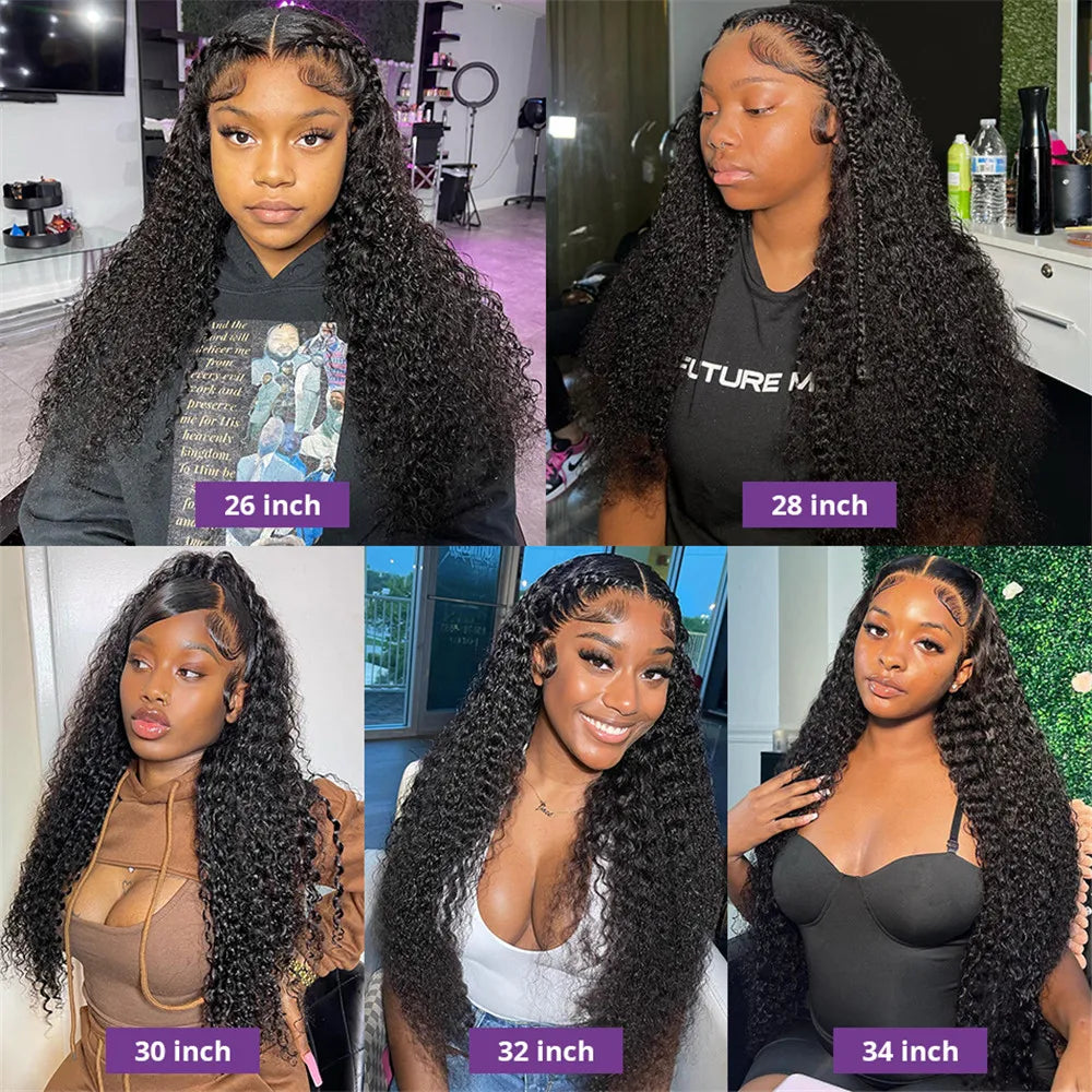 Deep Wave Glueless Human Hair Lace Front Wig for Women