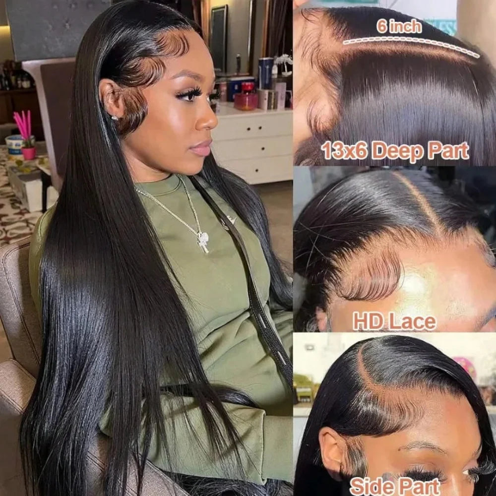 Straight Brazilian Lace Front Human Hair Wig for Women