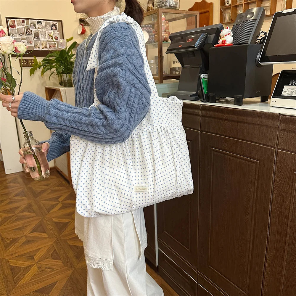 Casual Large Capacity Belted Canvas Tote Bag for Women