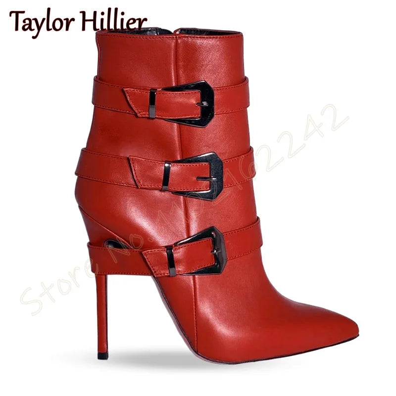 Suede Pointed Toe Stiletto Heel Ankle Boots for Women
