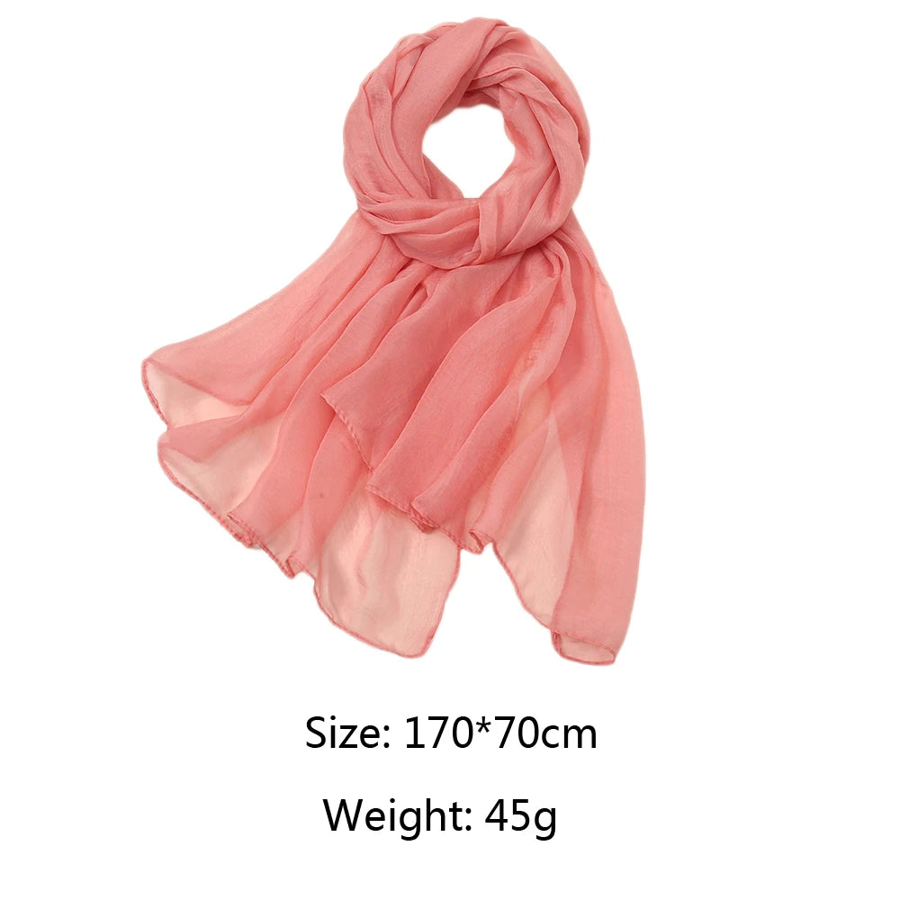 Oversized Chiffon Sun Protection Beach Wrap Scarf for Women