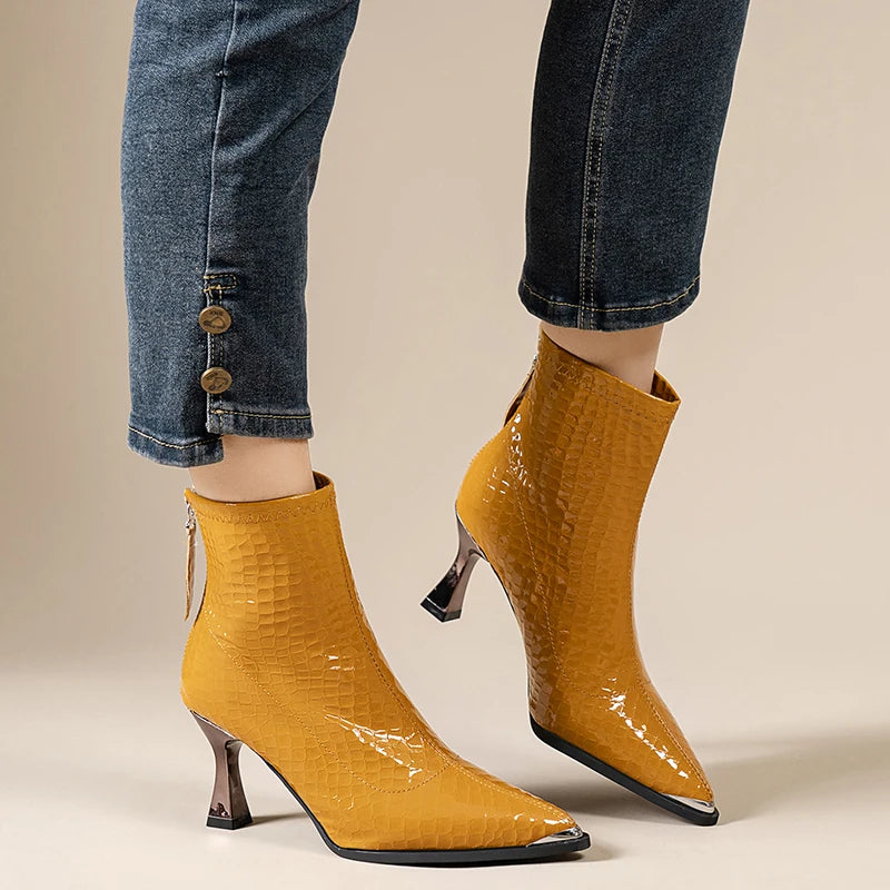 Sleek Pointed Toe Ankle Boots