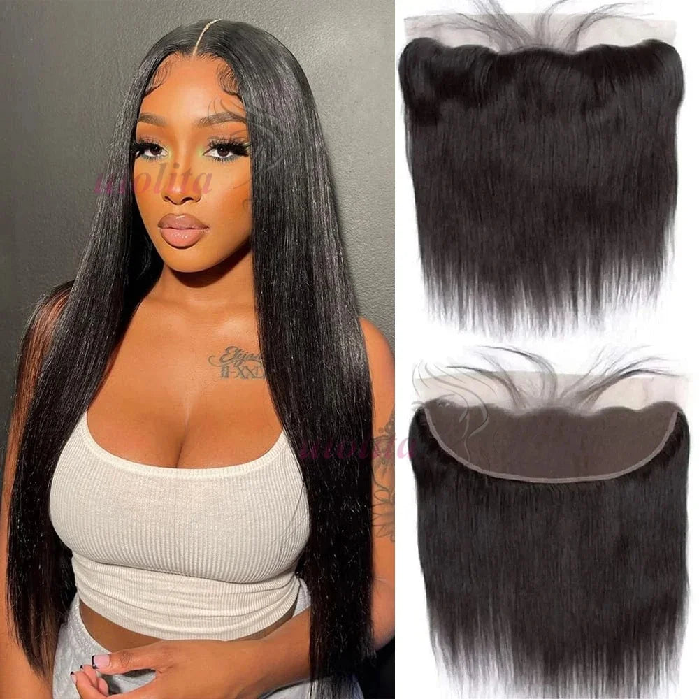 Braided Straight Lace Frontal Human Hair Wig for Women