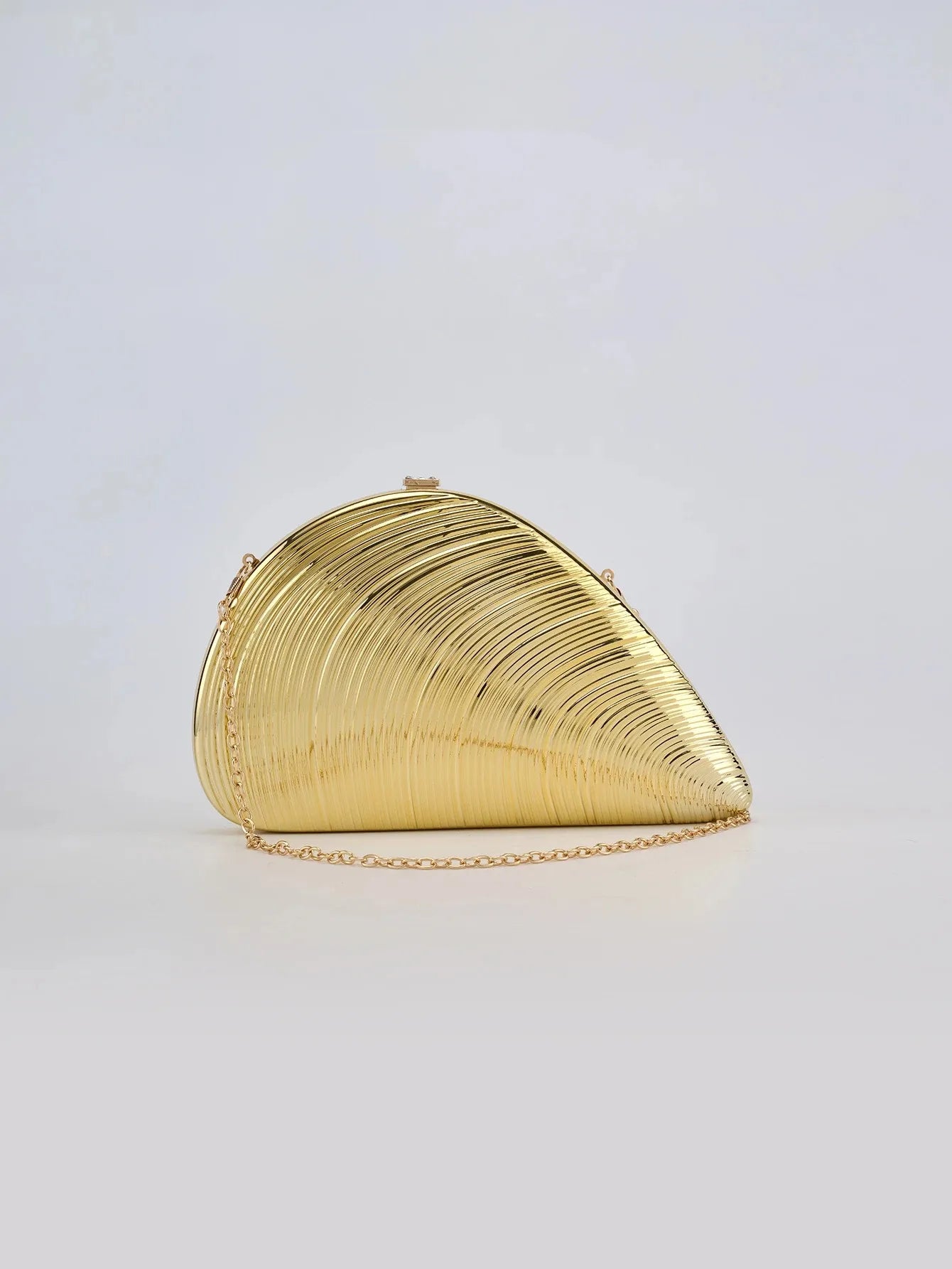 Retro Golden Silver Metal Large Shell Acrylic Bag New Banquet Party Hand All-Inclusive Women's Shoulder Crossbody Evening Bags