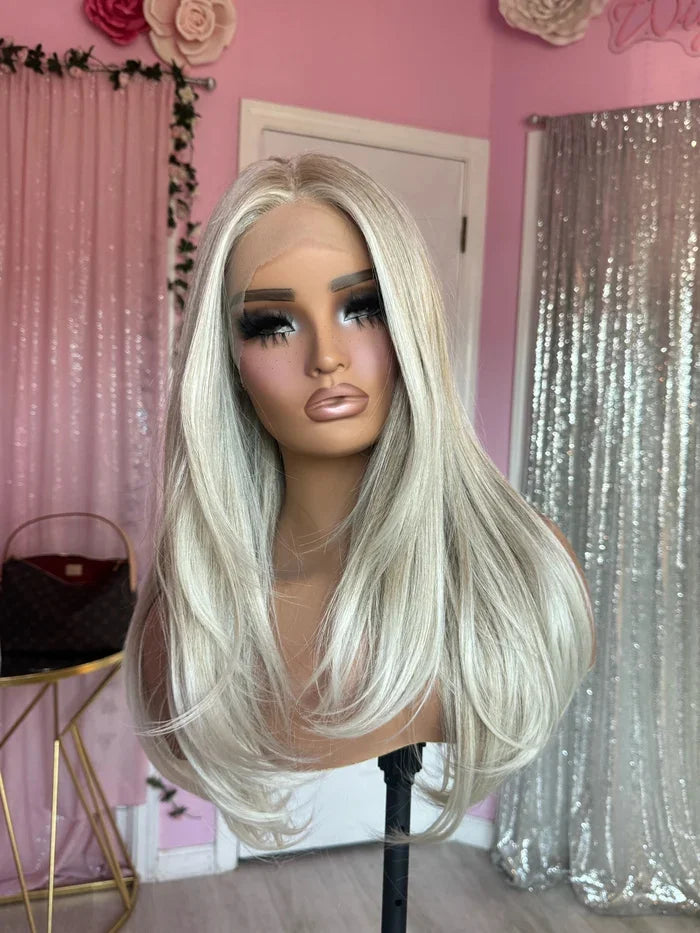 Ash Blonde Balayage Lace Front Wig