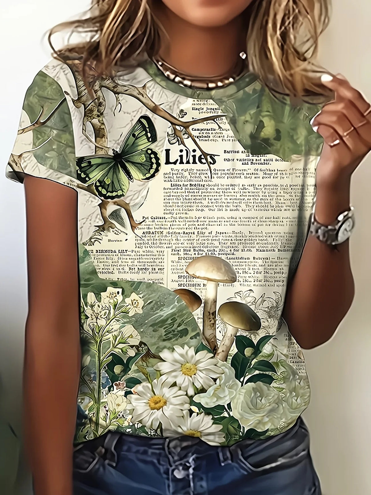 Casual Striped Letter Print Short Sleeve T Shirt For Women