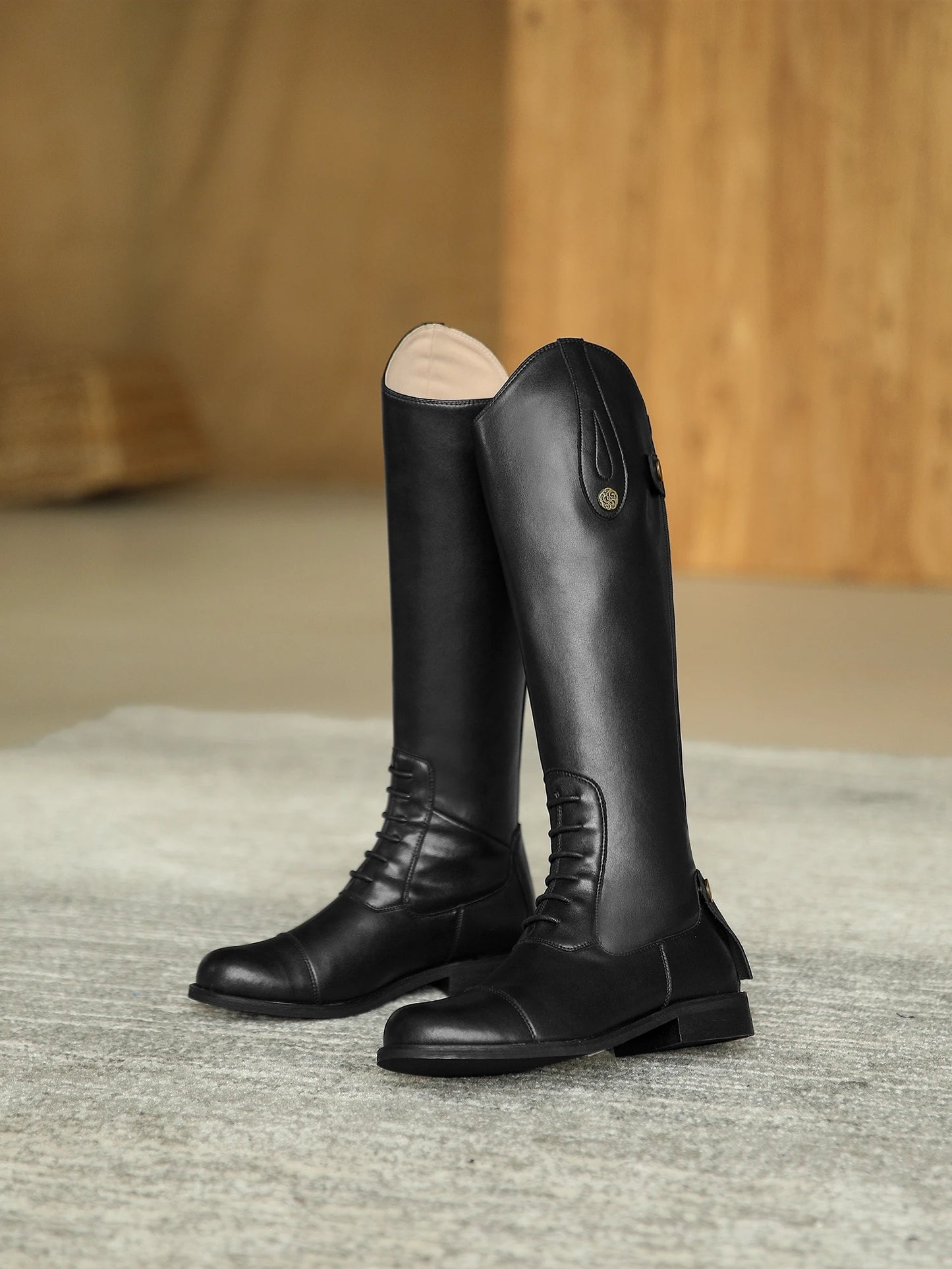 Knee-High Premium Leather Waterproof Non-Slip Riding Boots for Women