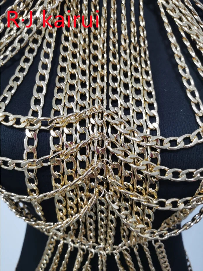 Elegant Delicate Gold Shoulder Chain Necklace for Women