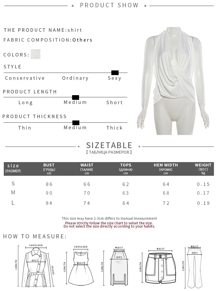 Ruched Irregular Backless Halter Tank Top for Women