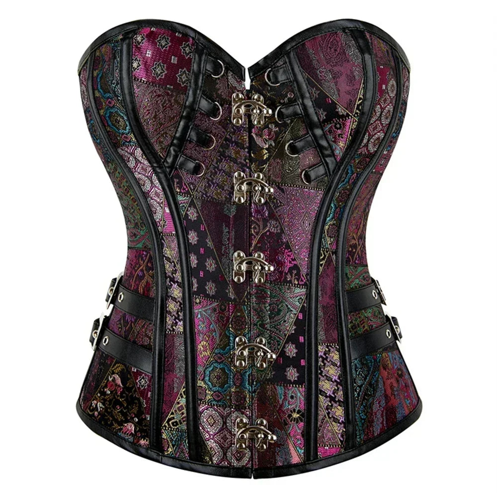 Elegant Retro Gothic Overbust Corset Tops for Women