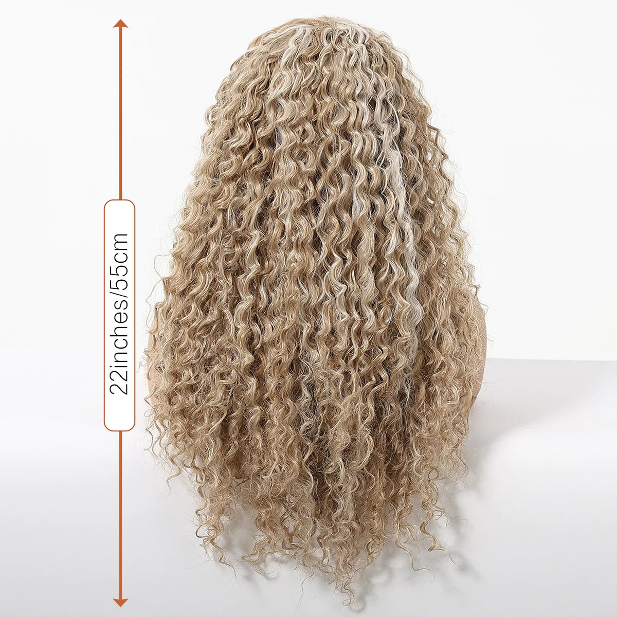 Pre Plucked Glueless Deep Curly Blonde Lace Front Wig for Women